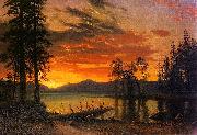 Sunset over the River Bierstadt